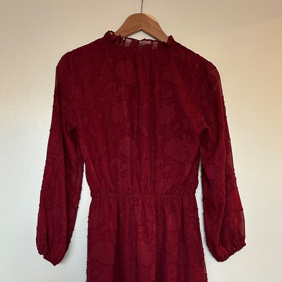 Sugarlips Burgundy Long Sleeve Maxi Dress - Picture 7 of 8